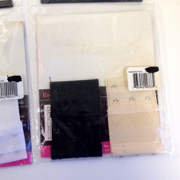 Fashion Secrets 2 Packs Soft Back Bra Extenders 3 -1.5" 2 -2"  5 Extenders - Picture 4 of 10